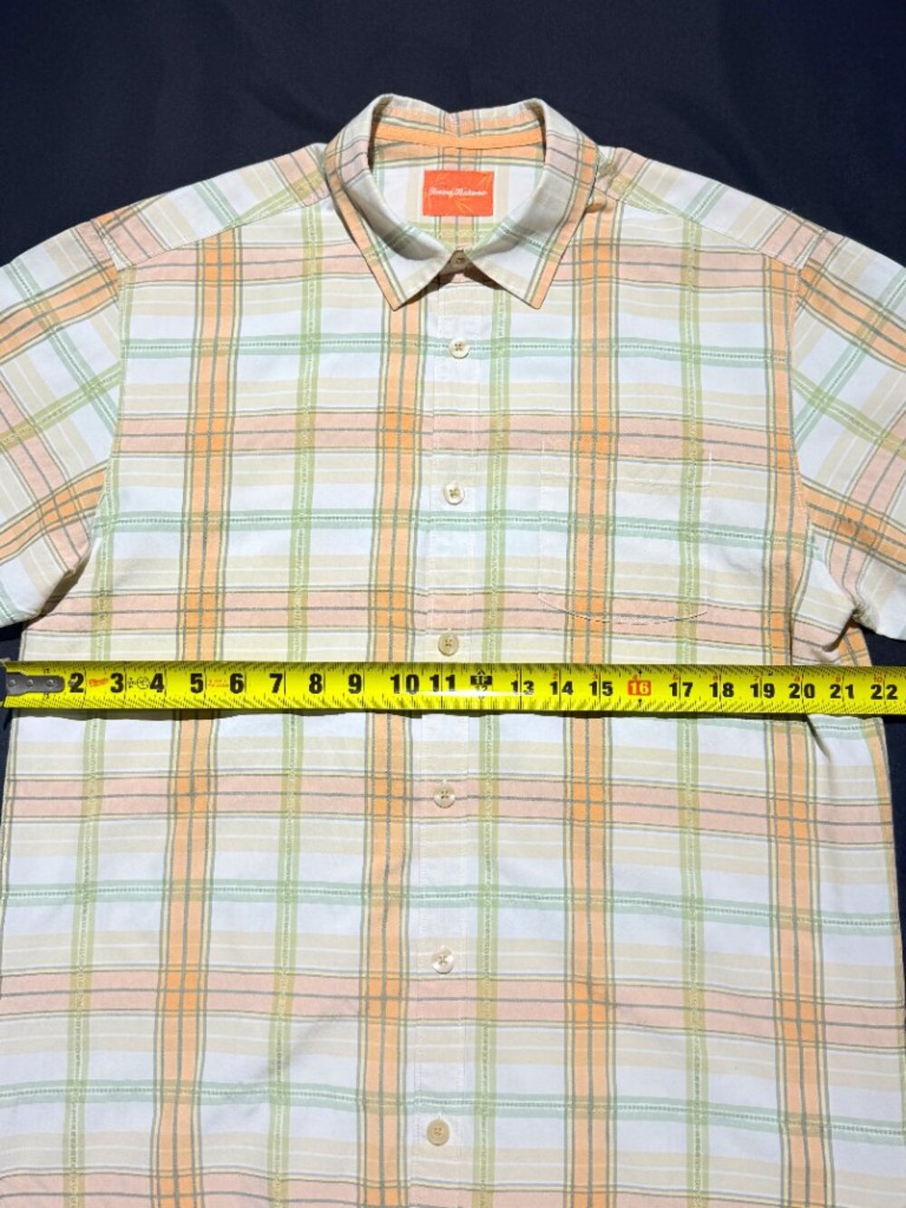 Tommy Bahama Mens SILK Shirt M Multicolored Short Sleeve Untucked Flat Bottom - Picture 6 of 9